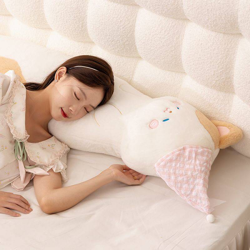 Cat Long Pillow for Girls Sleeping Piggy Doll Doll Plush Toy Bed Doll kuUw
