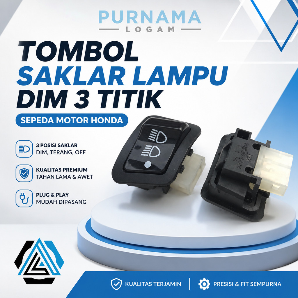 TOMBOL HONDA MOTORCYCLE 3-POINT DIM LIGHT SWITCH ปุ่ม