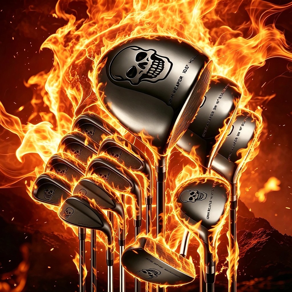NGJU Black Skull ขวามือผู้ชาย Titanium Driver Golf Club De ครบชุด 13 Clubs Golf Clubs