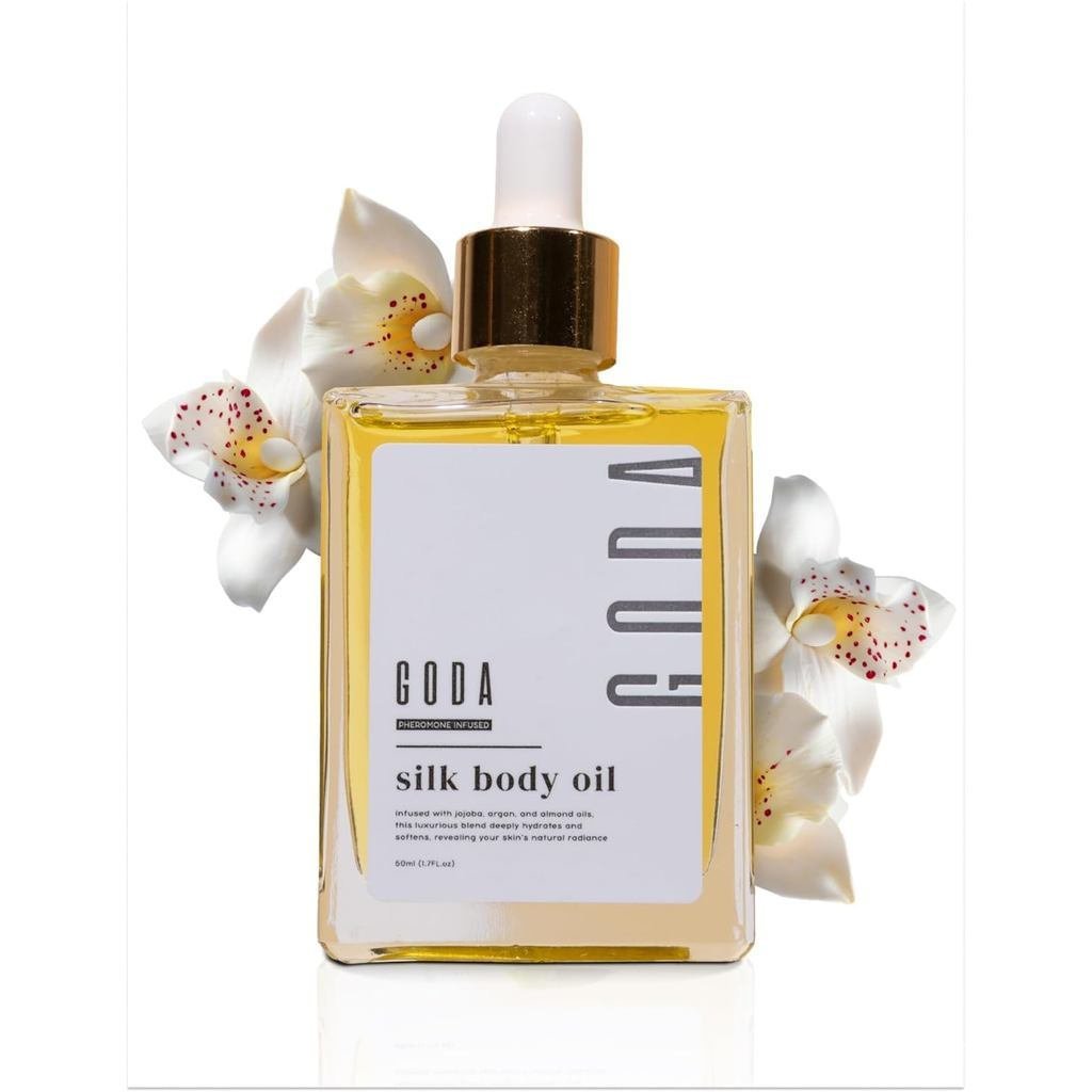 GODASilkBodyOilWomen-FirmingAntiAgingMoisturizingFormula,CrepeyAfterShower,ScentedOrganicBlendPremiu