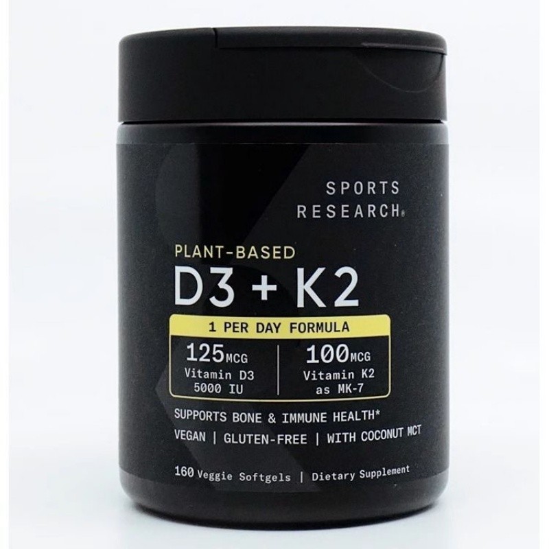 Sports Research D3 + K2 Size 160 Softgels