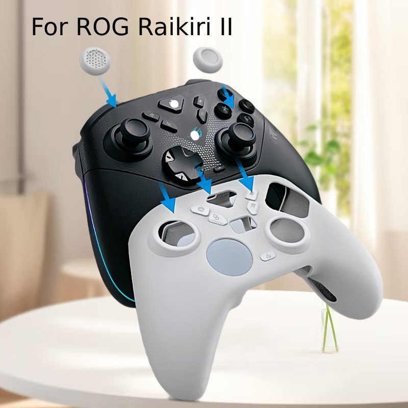เคสซิลิโคนสําหรับfor ROG Raikiri II Xbox Controller ฝาครอบผิวนุ่มกันกระแทกกันลื่น