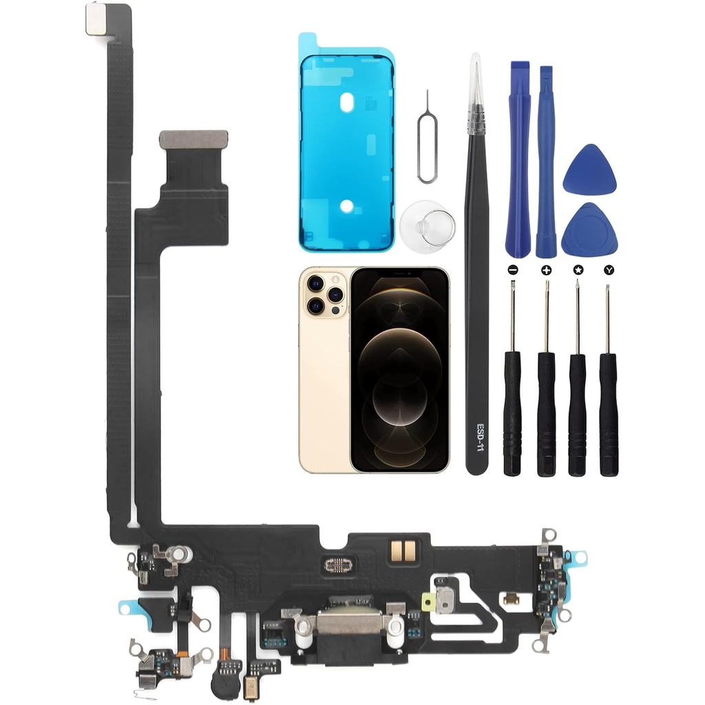 พอร์ตชาร์จสําหรับ iPhone 12 Pro Max USB Dock Connector Flex Cable ไมโครโฟนสําหรับ iPhone 12 Pro Max 