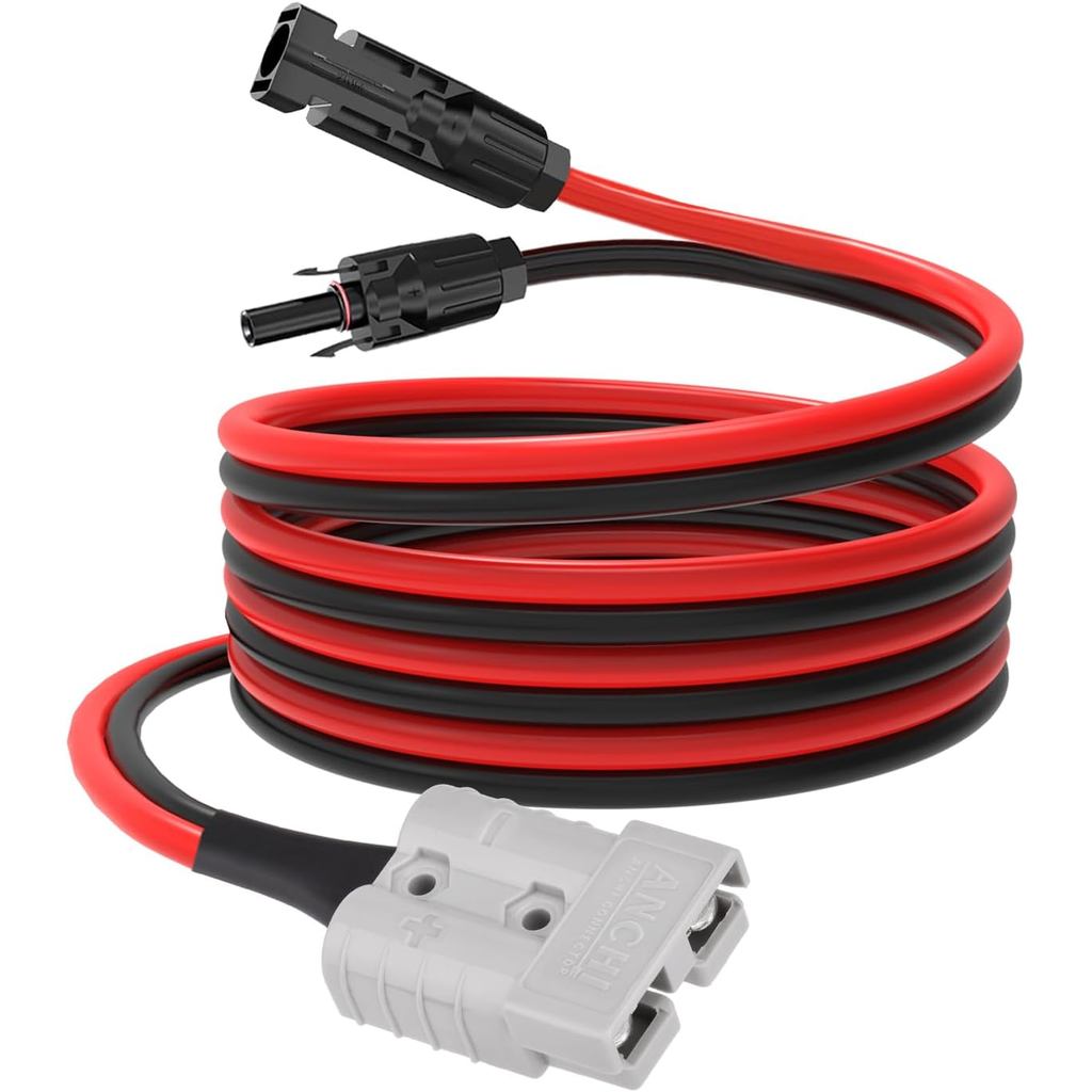 ELFCULB Solar to Anderson 50amp Connector, 10AWG Solar Panel Connector to Anderson SB50 สําหรับแผงพล