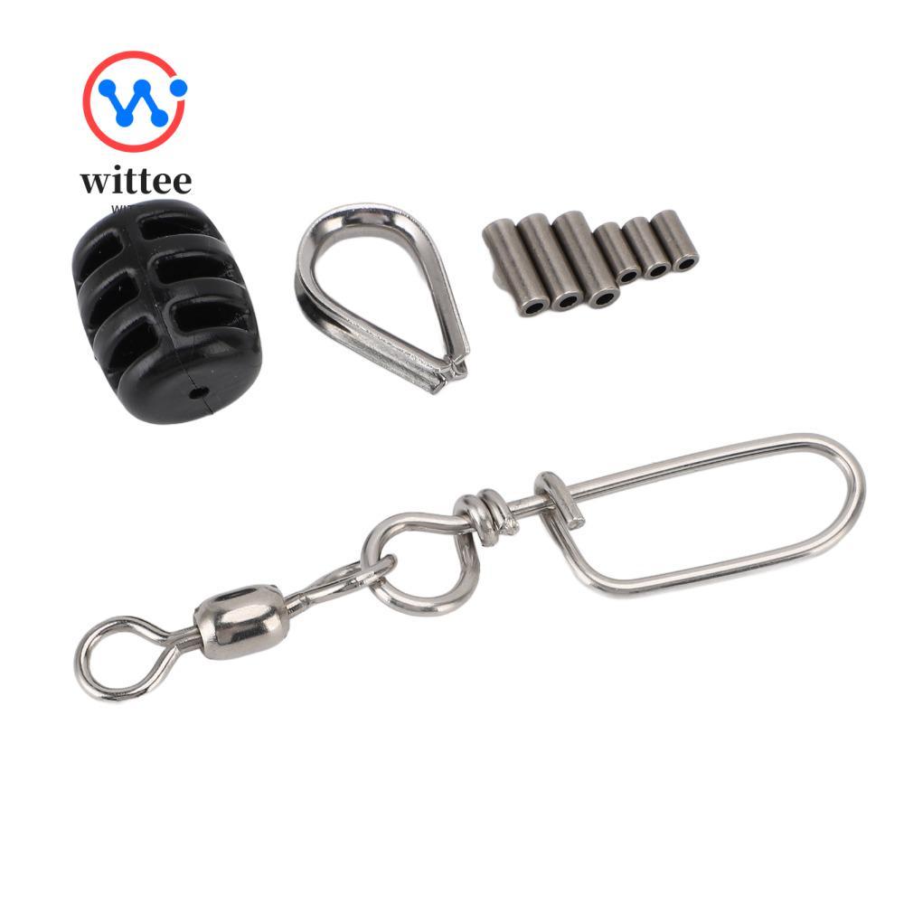 WITTEE Downrigger Stopper Kit, ตกปลา Snap Swivel 360 หมุน Downrigger Line Stopper, สแตนเลสทนทาน Down