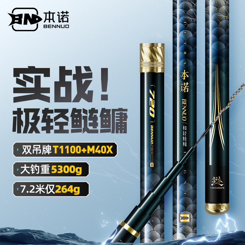 Benno Ultra-Light Silver Carp Rod น้ําหนักเบา Large-Thing Rod เบ็ดตกปลา Hand Rod Ultra-Light Super-H