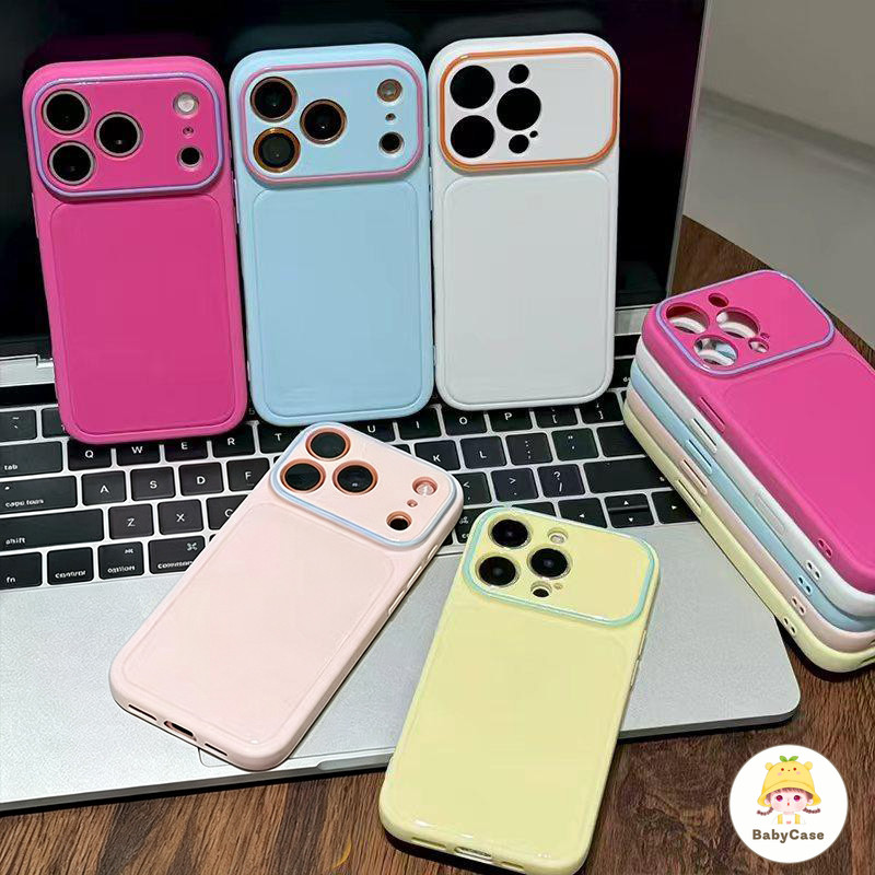 เคสโทรศัพท์กันกระแทกสีทึบเรียบง่าย เคสไอโฟน17 สำหรับ IPhone 18 16 15 14 13 12 11 Pro Max 12 13 14 15 16 17 18 Pro