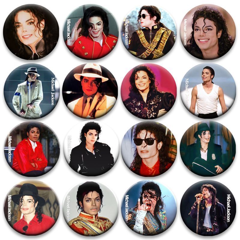 Michael.Jackson Collection Badge 8K + Badge Valley Circle Pain Pack เข็มกลัด Cheer Valley Bar 58mm26