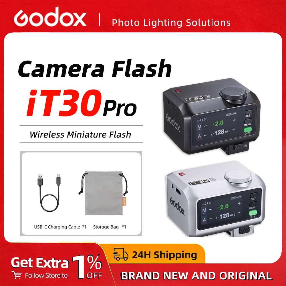 Godox IT30PRO เงินมินิกล้องแฟลช TTL HSS 1/8000s IT30 PRO ไร้สายพ็อกเก็ตแฟลช Speedlite สําหรับ Sony C
