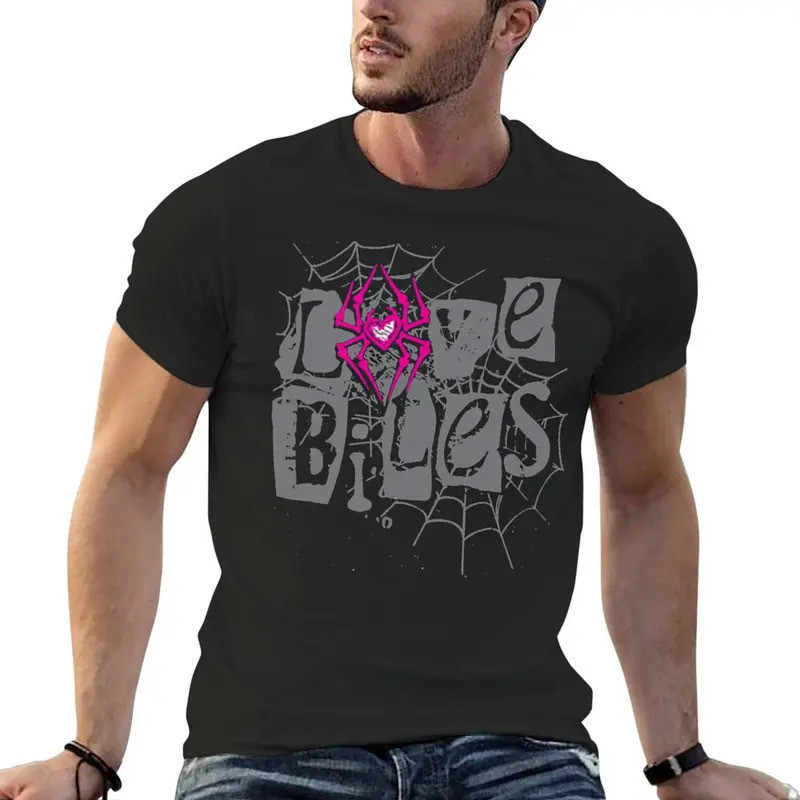 เสื้อยืด AJ Lee Love Bites Essential ทรงโอเวอร์ไซส์ ลายกราฟิก เสื้อยืดผู้ชายแห้งเร็ว ปรับแต่งได้