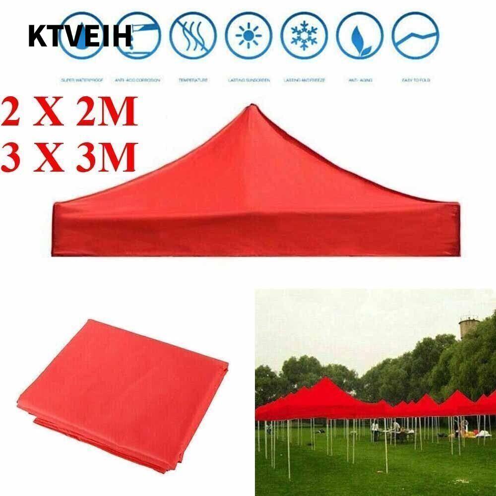 KTVEIH Gazebo ฝาครอบด้านบนสี่มุมเต็นท์ Canopy UV ป้องกันกลางแจ้ง Camp Sun Shade Cover