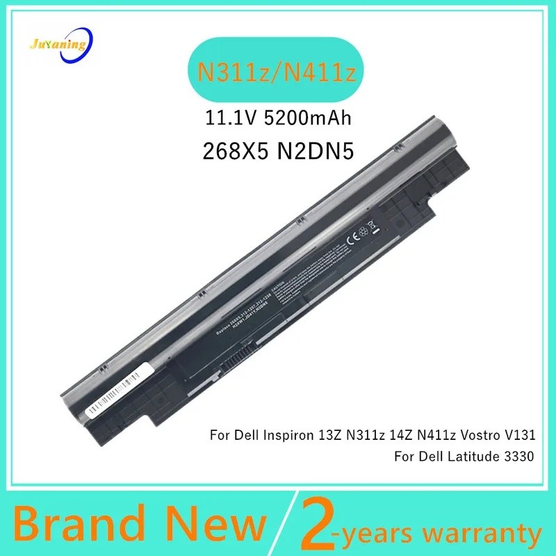 แบตเตอรี่แล็ปท็อปสําหรับ Dell Inspiron N311z N411z Vostro V131 V131D V131R 268X5 312-1257 312-1258 H