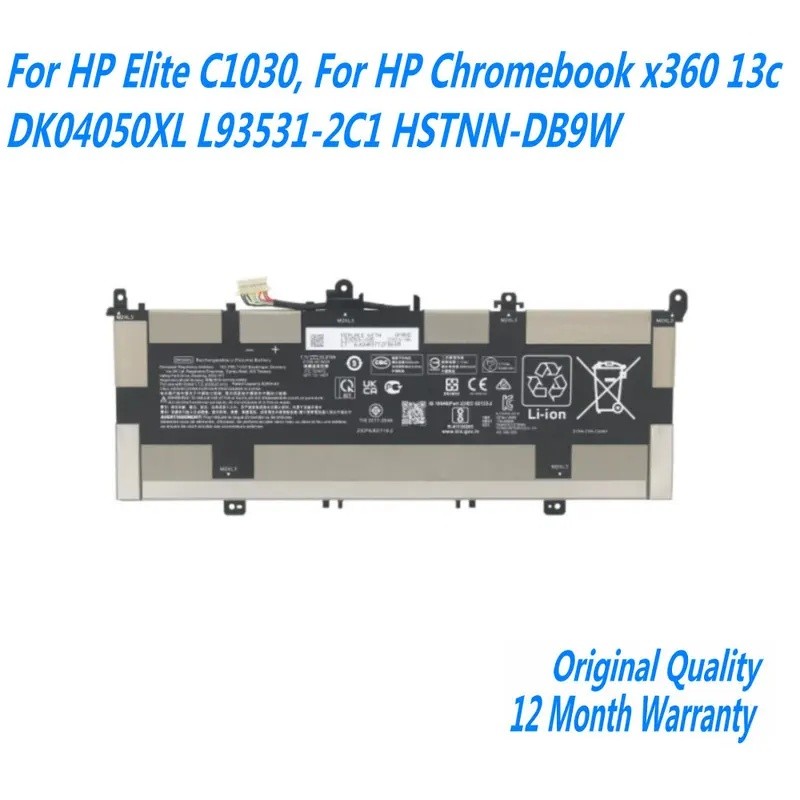 7.7V 50.97WH DK04XL แบตเตอรี่แล็ปท็อปสําหรับ HP Elite C1030 / Chromebook X360 13C DK04050XL L93531-2