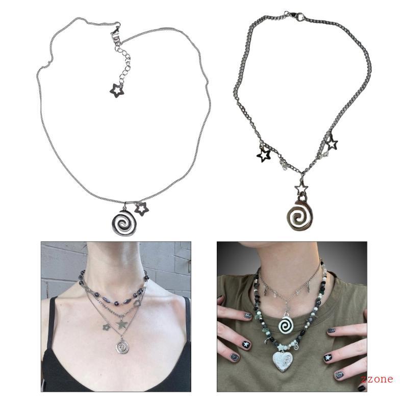 Zzz Vortex Star จี้สร้อยคอ Clavicle Chain แฟชั่นสร้อยคอเครื่องประดับ