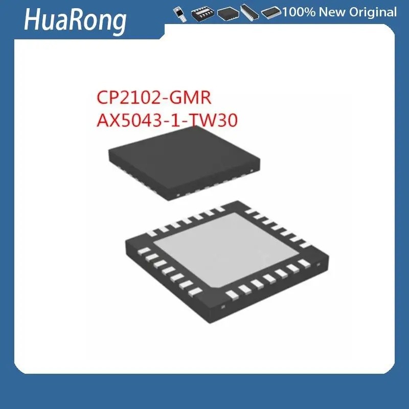 5 ชิ้น/แบทช์ CP2102-GMR CP2102 AX5043-1-TW30 AX5043 QFN28
