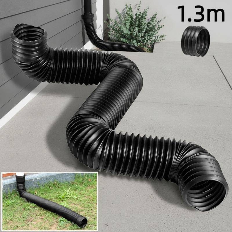 Adhyu ยืดหยุ่นขยาย Downspout Extension ปรับ Rainwater ท่อระบายน้ําสําหรับ Home Patio Yard Gutter ระบายน้ํา TH