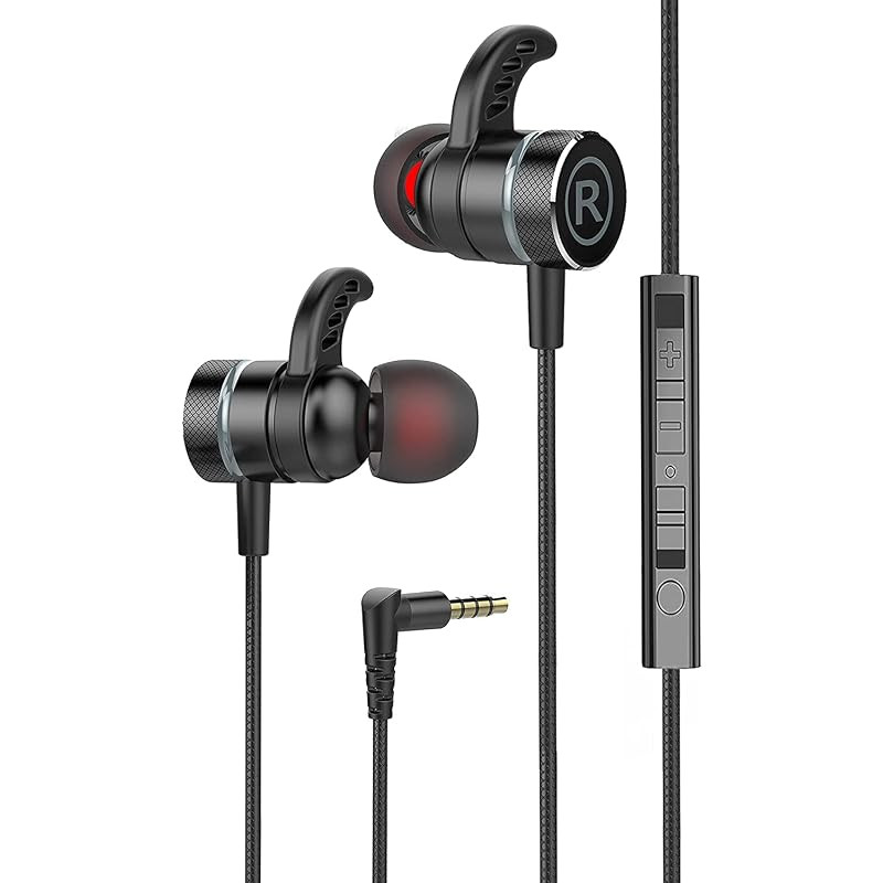 Kasott Soundmaster Pro V1 Gaming Earphones with Microphone 【Microphone Mute Function】 Bass-Enhanced 