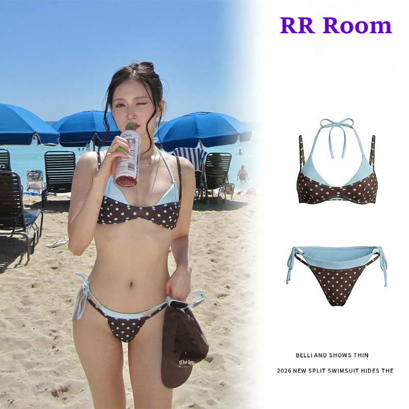 ✅พร้อมส่ง🔥ชุดว่ายน้ำ bikini ทูพีช  บิกินี่ผู้หญิง  เว้าหลัง  sexy สไตล์ฤดูร้อนใหม่ เที่ยวทะเล