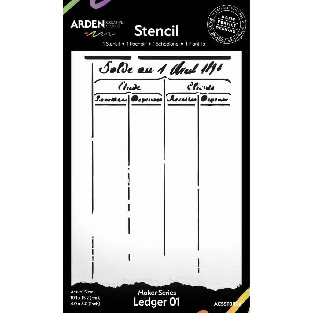 Arden Creative Studio Maker Series Ledger 4x6 นิ้วลายฉลุ