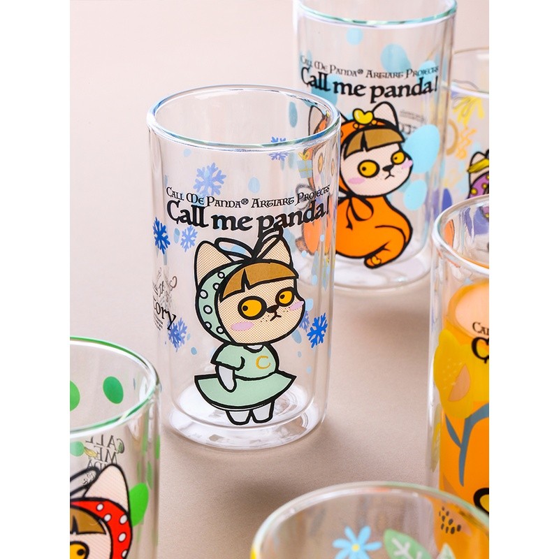 แก้วน้ำลายการ์ตูน CALL ME PANDA Lily-BIT แก้วน้ำ แก้วไวน์ 400 มล.