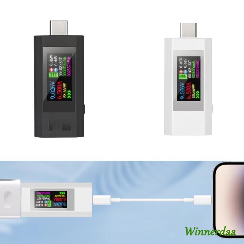 WYN USB C Power Meter Monitor Precisions ความละเอียด 4-30V 0-5 1A เครื่องทดสอบแรงดันไฟฟ้าและกระแสสํา