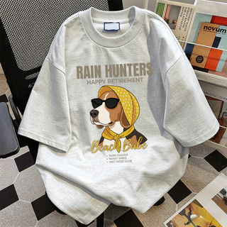 COD (จัดส่งภายใน 24 ชั่วโมง) BOOM เสื้อยืดโอเวอร์ไซซ์ผู้หญิง ผ้านุ่มหนา Beagle แฟชั่นสไตล์เกาหลี