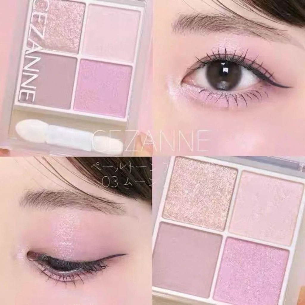 CEZANNE CEZANNE พาเลทอายแชโดว์สี่สี White Blossom Water Nude Makeup Transparency#CEZANNE倩诗丽四色眼影盘白开水裸