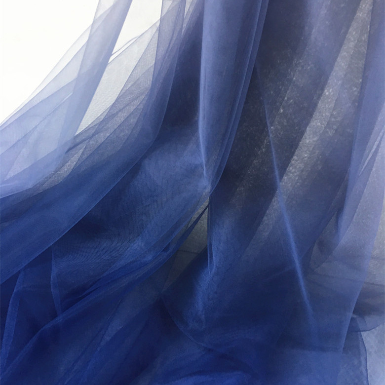 ราคาเมตร Super Fairy Special Secret Mesh Color Starry Sky Blue Gradient Mesh Fabric Soft Transparent