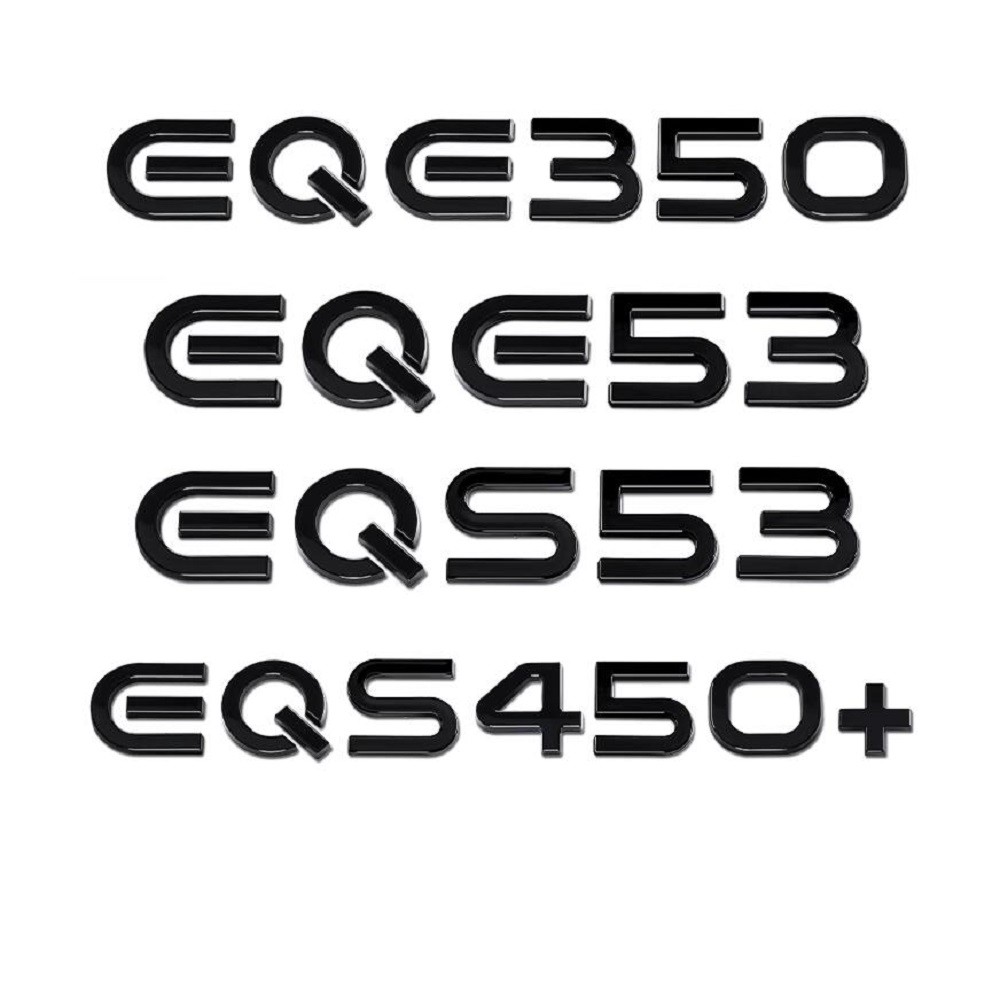 Gloss สีดํา Trunk ตัวอักษรสําหรับ Mercedes Benz ใหม่พลังงาน EQA260 EQB300 EQC350 EQS450+ EQE350 EQE5