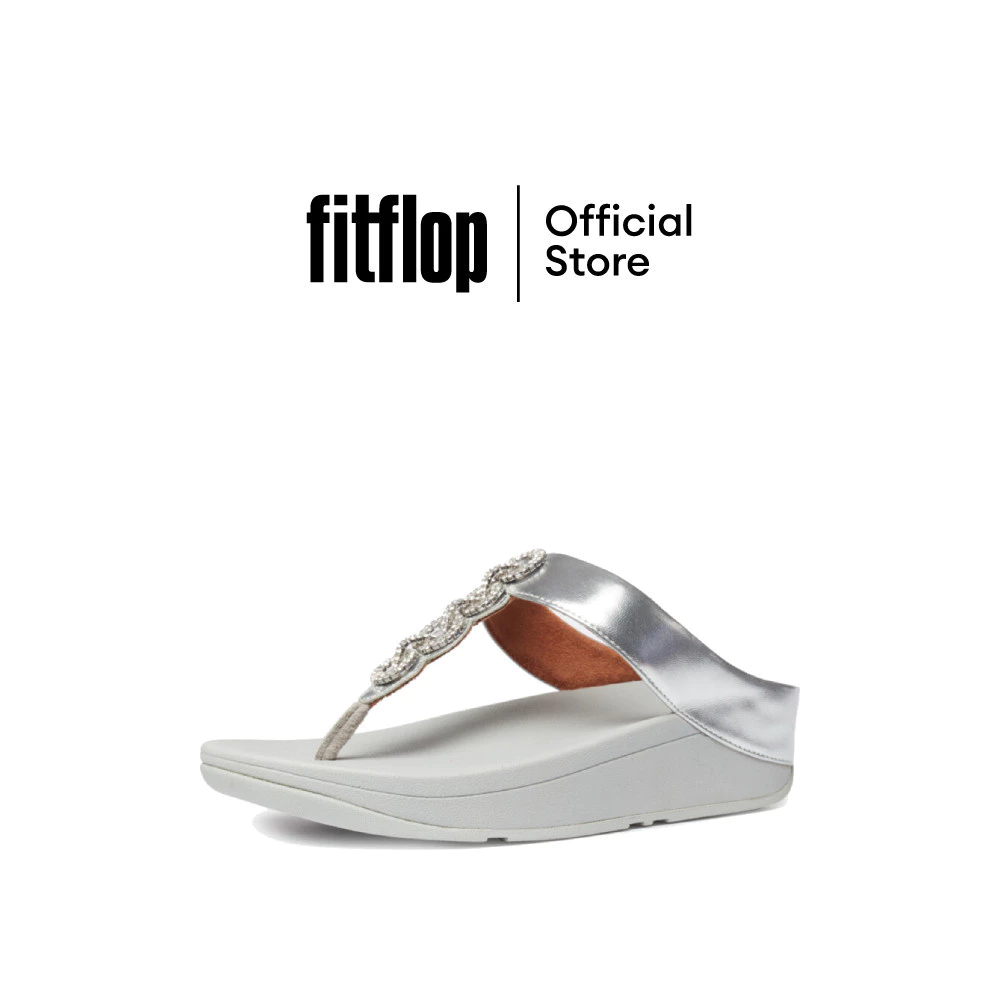 FITFLOP COMM-FINO SPARKLE TOE-THONGS รองเท้าแตะแบบหูหนีบผู้หญิง รุ่น CC6-011 สี Silver