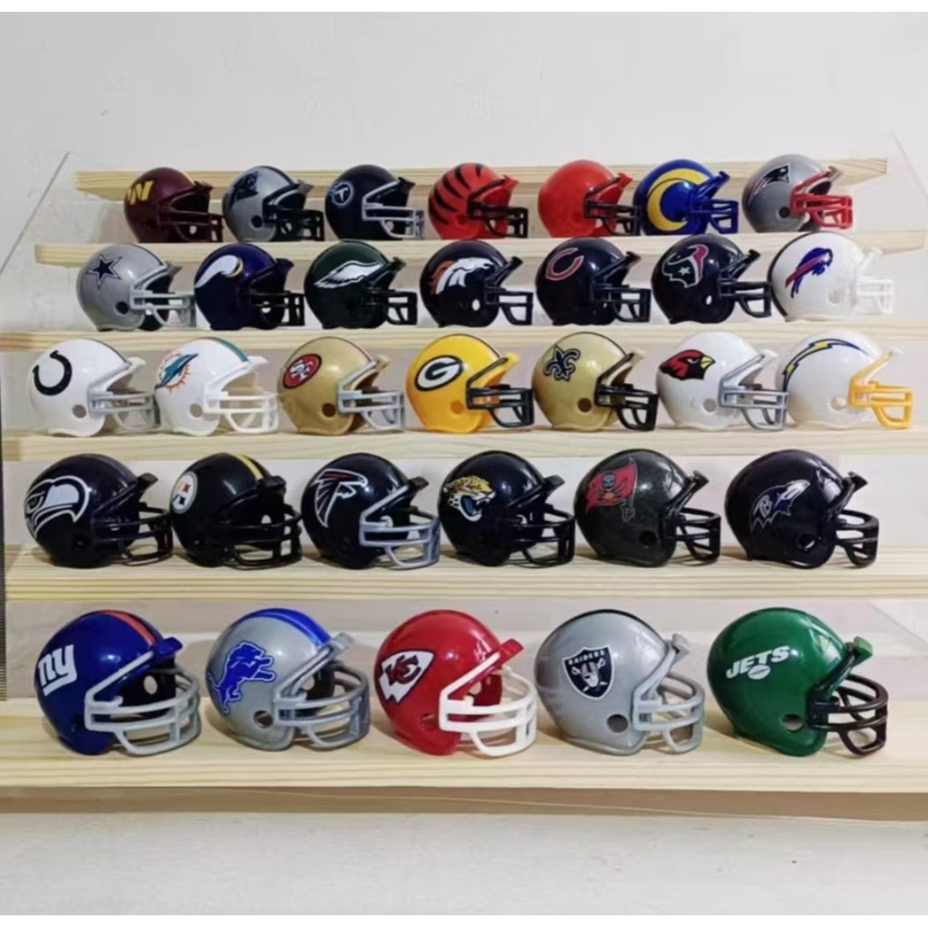ของแท้จํานวนมาก RIDDELL American Rugby Collectible NFL Team Helmet 1/6 Doll Cool Hat