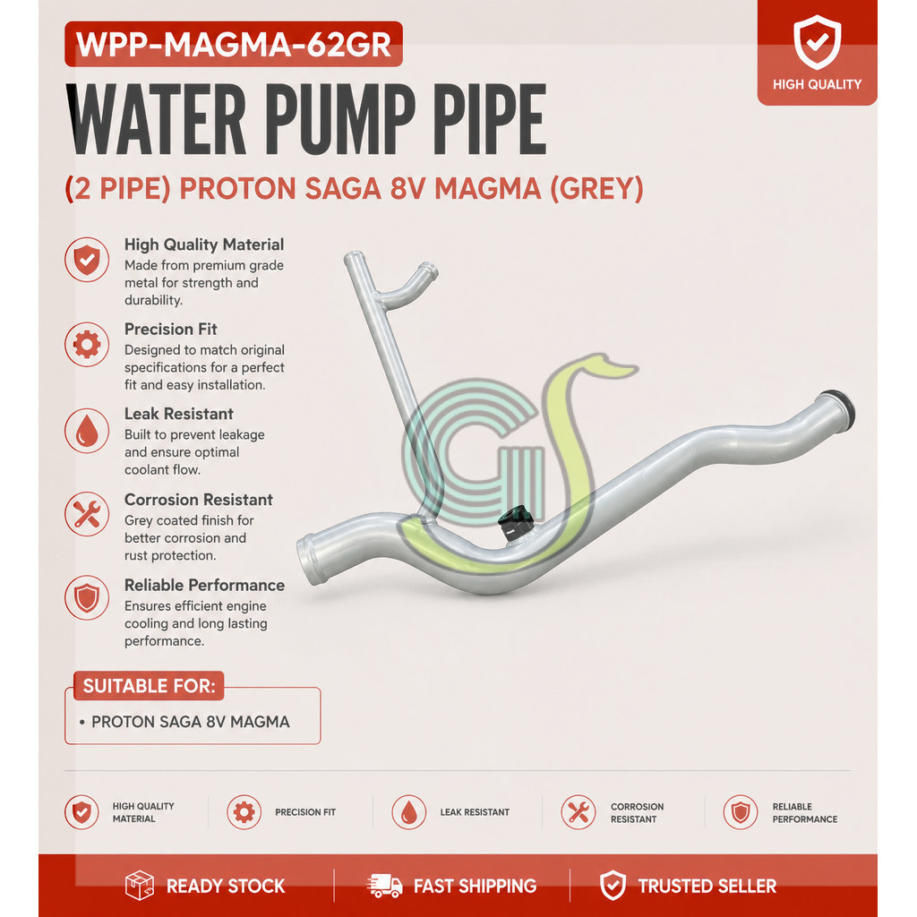 ปั้มน้ํา PIPE (GREY) PROTON SAGA 8V MAGMA (2 PIPE)
