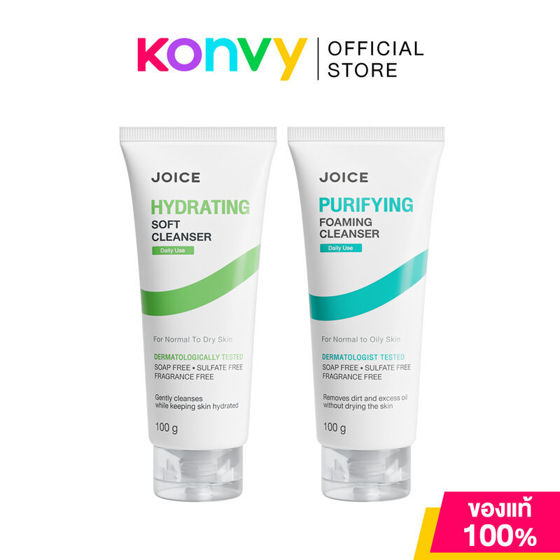 JOICE Purifying Foaming Cleanser 100g เจลล้างหน้าสำหรับผิวปกติ-ผิวมัน จอยซ์ ผิวสะอาดหมดจด โดยไม่แห้งตึง.