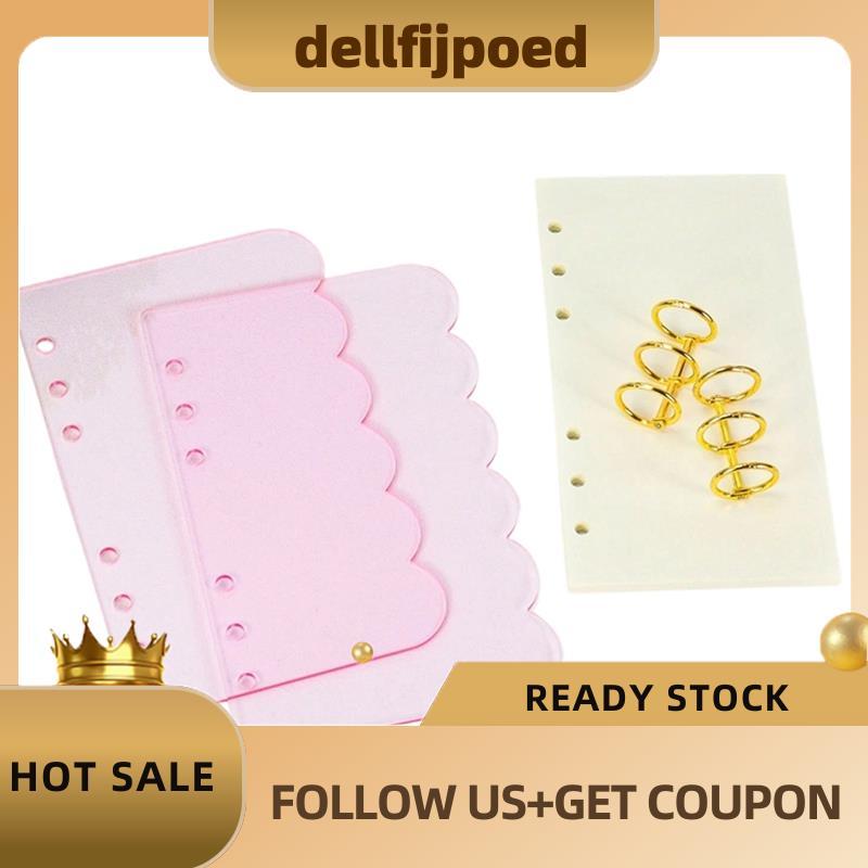 A6 สีชมพูกลีบสีดําอะคริลิค Binder สําหรับ DIY Journal และ Planner อุปกรณ์ B