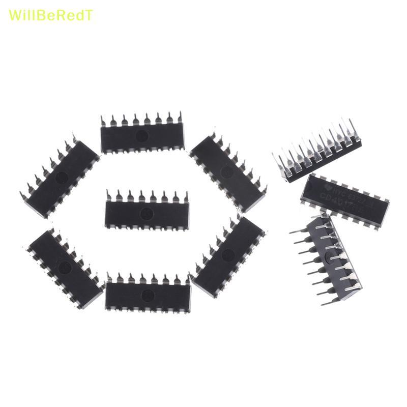 [WillBeRedT] 10PCS CD4017BE 4017 CD4017 Decade Counter Divider IC [ใหม่]