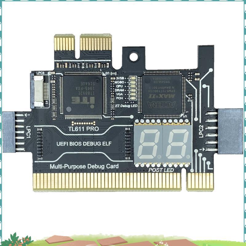 Uejfrdkuwg TL611 PRO การ์ดวินิจฉัย, การ์ดวินิจฉัย Pcie สําหรับเดสก์ท็อปและแล็ปท็อป (สีดํา)