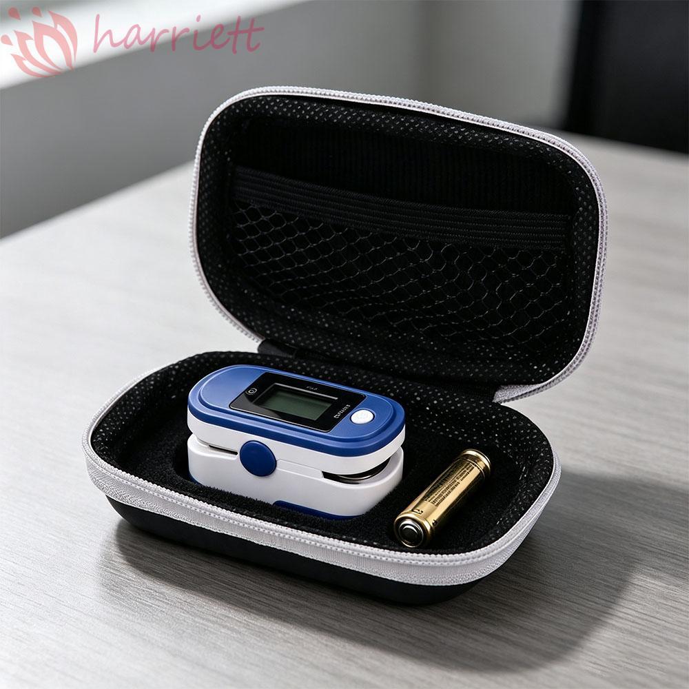 HARRIETT Pulse Oximeter Storage Bag, Hard EVA Protective Box Fingertip Pulse Oximeter Bag, Carrying 