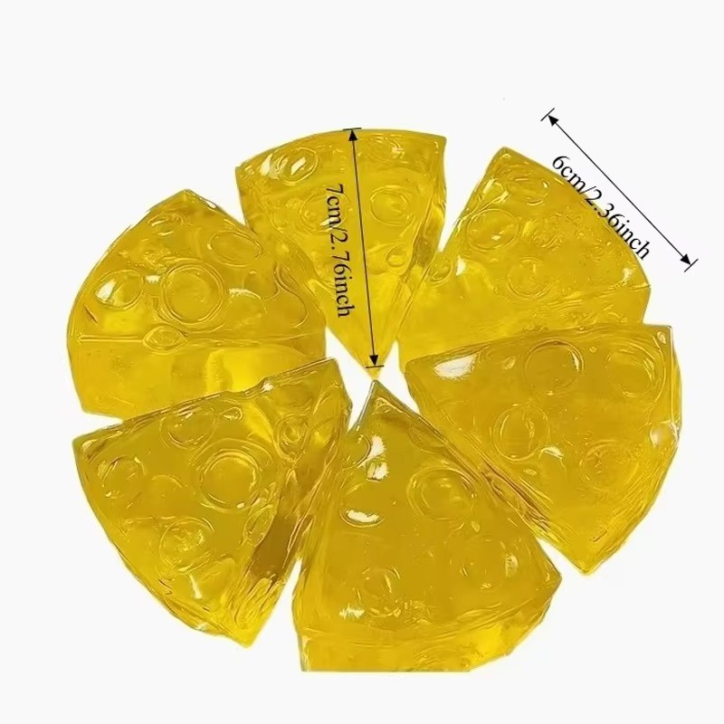 Squishy Honey Cheese Squeeze Fidgets Toy Square Super Soft Mochi Cheese Stress Ball Toy ASMR Sensory