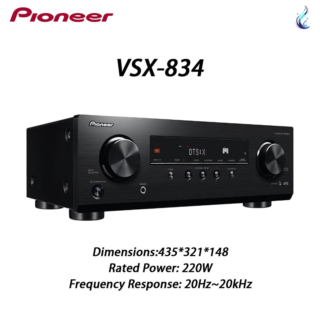 PIONEER VSX-834 7.2-Channel Home‐Theater Amplifier, 4K, Dolby Atmos, DTS:X, Bluetooth