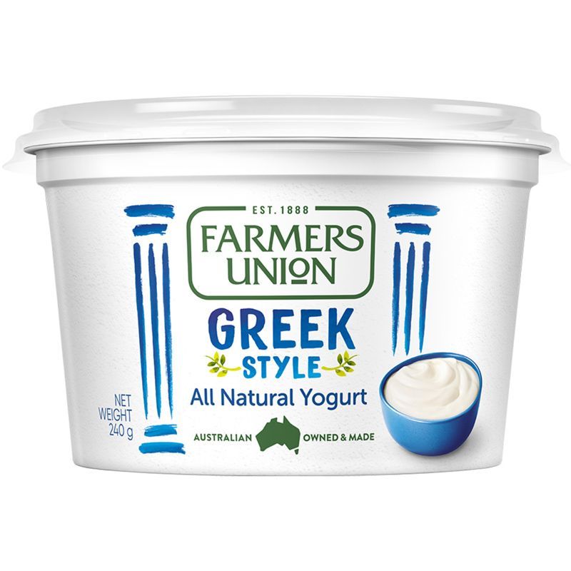 ฟาร์เมอรส์ยูเนียนโยเกิร์ตแบบกรีกรสธรรมชาติชนิดเข้มข้น 240ก Farmers Thick CreamyYogurt240g [9300658403040 ]