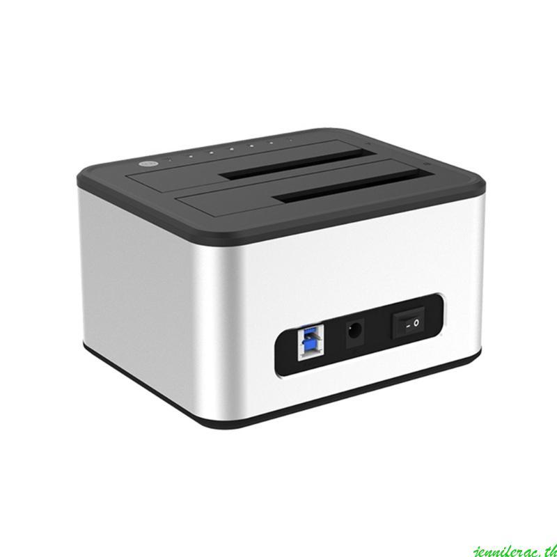 Jenniferac Usb3 0 2 Bay HDD Usb Box Case-External HDD Docking Station พลาสติก SSD กล่อง HDD Duplicat