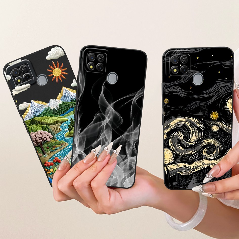 ปลอกสําหรับ Itel A57 A611W เคสโทรศัพท์แฟชั่น Art ทาสี Soft Jelly ซิลิโคนป้องกันกล้อง Matte สําหรับ I