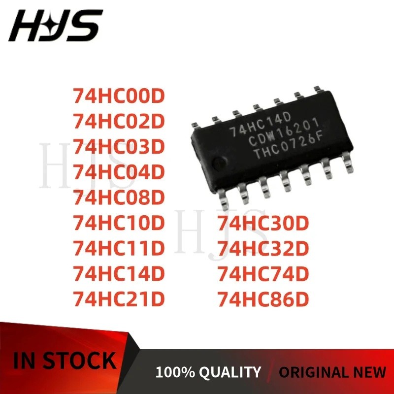 5PCS 74HC74D 74HC08D 74HC11D 74HC14D 74HC21D 74HC04D 74HC03D 74HC10D 74HC00D 74HC30D 74HC32D 74HC02D