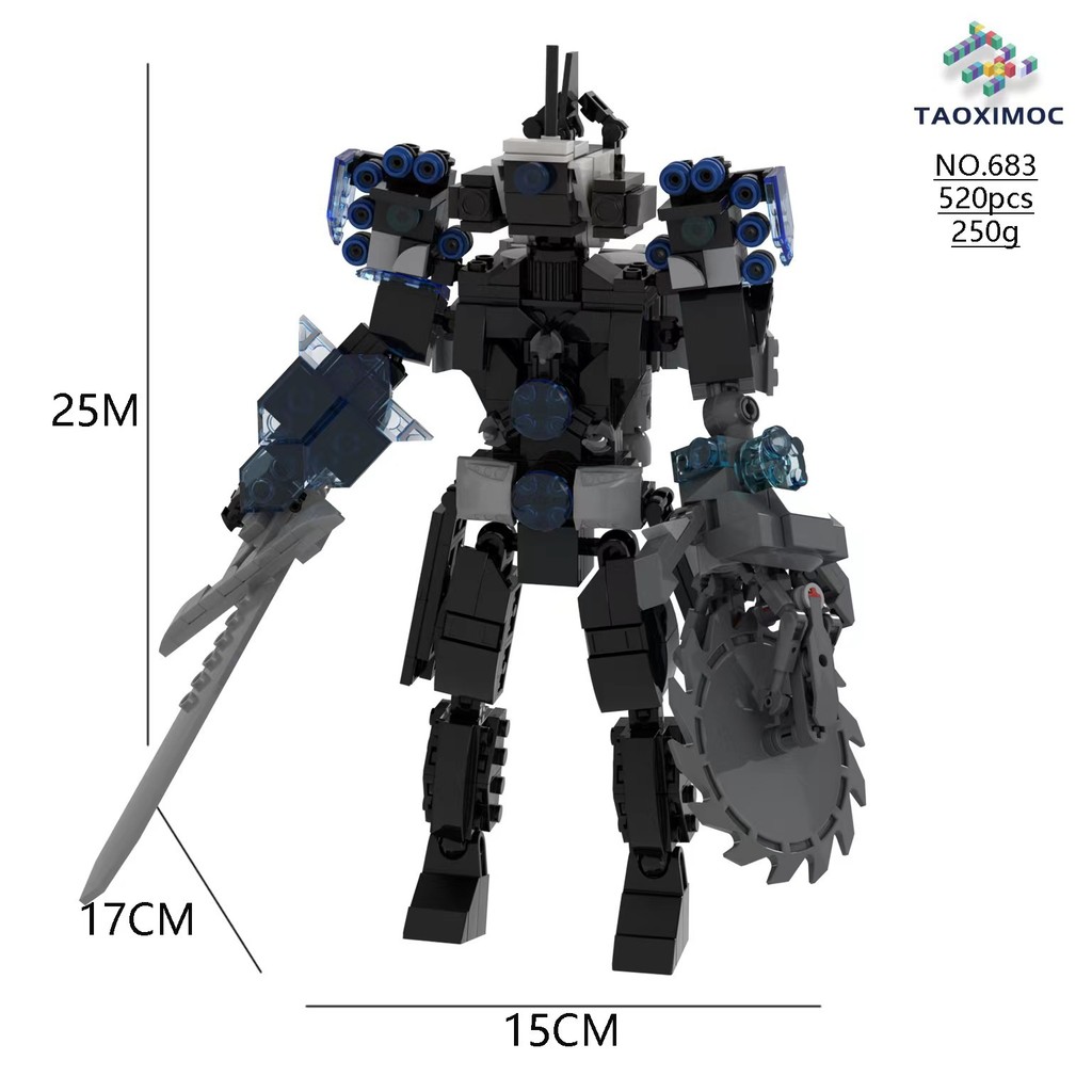 ห้องน้ํา Minifigure Skibidi Toiletry Titan Audioman TV Man Monitor Man Building Block ของเล่น Titan 