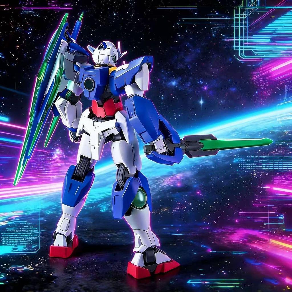 Jj Jujiang 00q Full-Blade Type HG1/144 Assembly Model Mecha อินเทรนด์ของเล่น Assembly