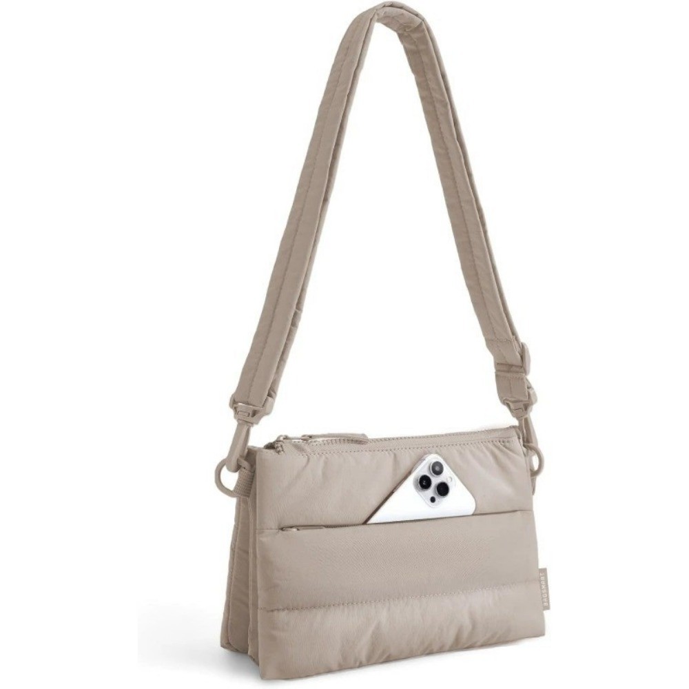 กระเป๋าหลายช่อง RFID Blocking Puffy Crossbody Bag พร้อมสายสะพายไหล่ปรับได้