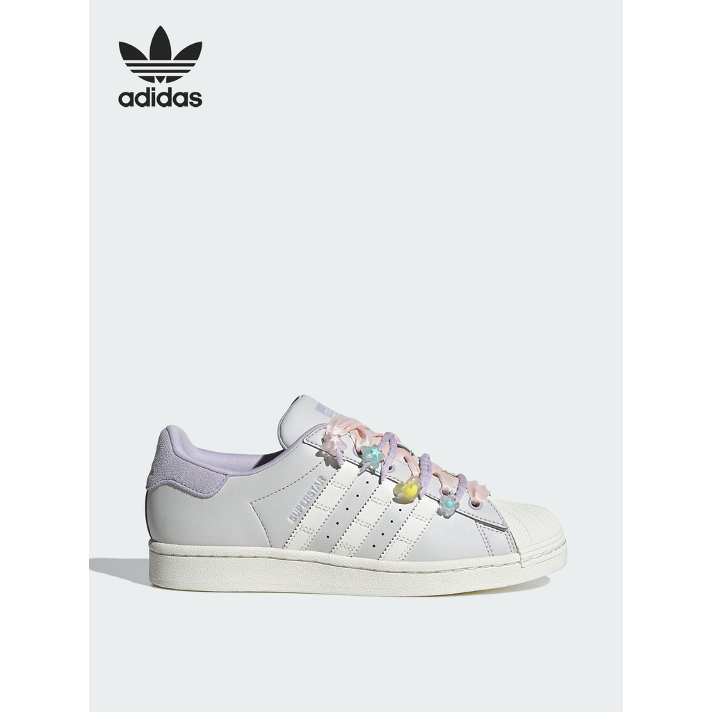 Adidas/Adidas Official Authentic Clover Ladies New Classic Shell Toe รองเท้าผ้าใบ IF1804
