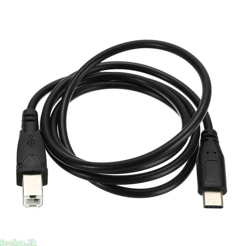Feelia Speed USB Printer Cord Type C ถึง 2 0 B Cable Scanner Cord สาย USB C