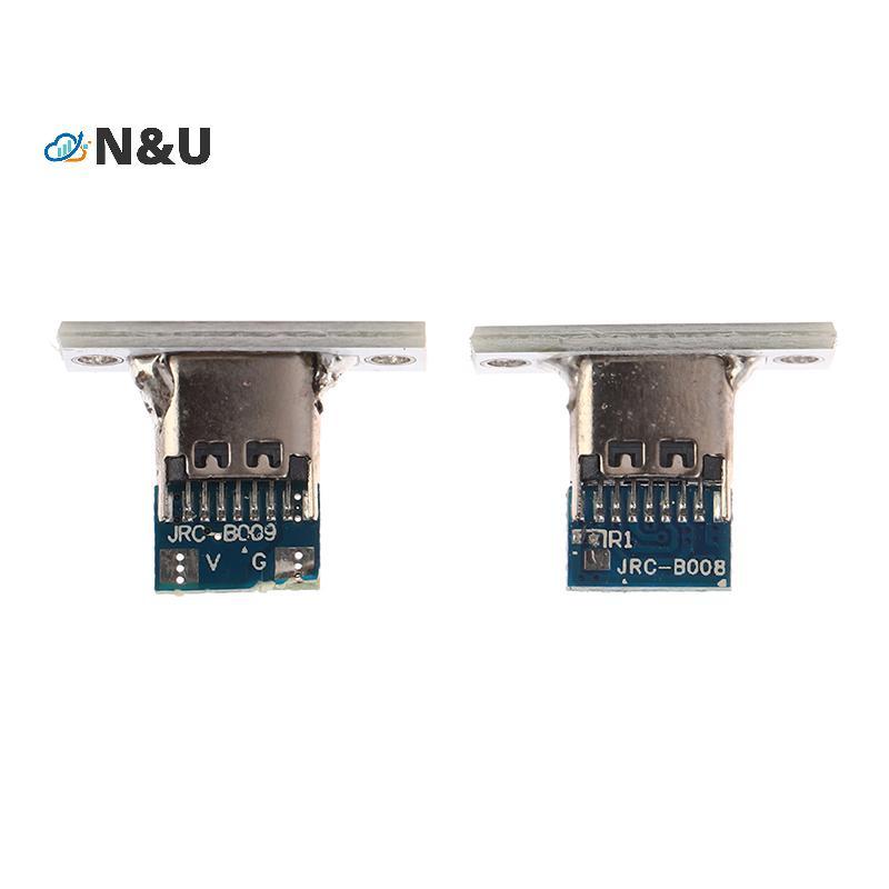 N & U USB Ja Type-C 2Pin 2P 4P กันน้ํา Strip Line Of Solder Joint หญิงเชื่อมต่อ Ja ชาร์จพอร์ต USB Ty
