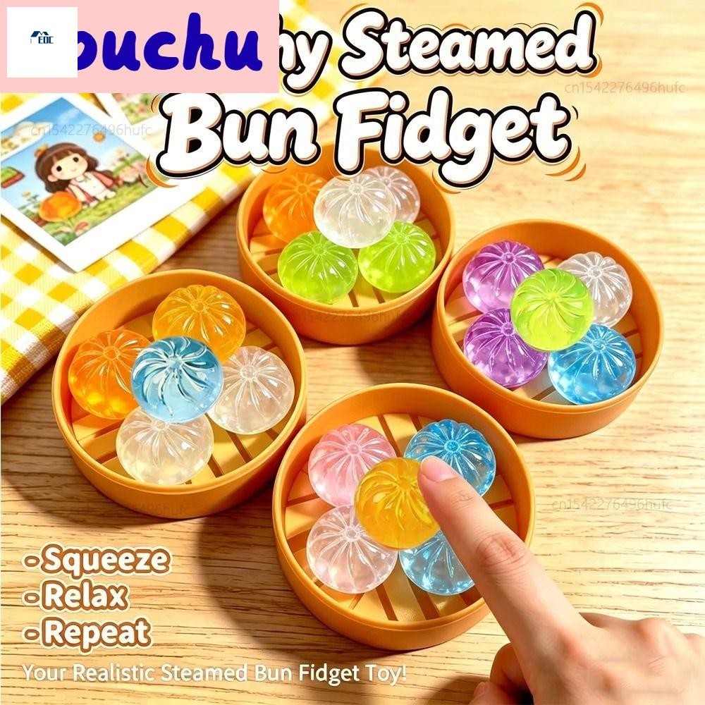 Mini Dumplings Squishy Toy - Steamer Pinch Sensory Fidget สําหรับ ASMR Party Favors